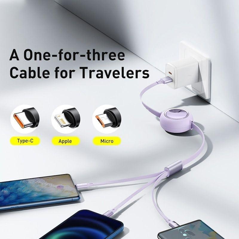 3-in-1 Universal Retractable Charging Data Cable