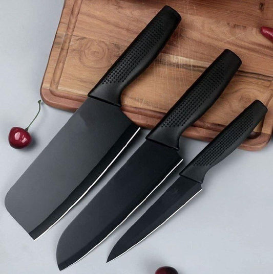 Premium 3-Piece Stainless Steel Kitchen Carbon Knife Set
