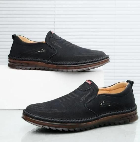 Men's Leather Soft Casual Shoes (Slip-On Style)