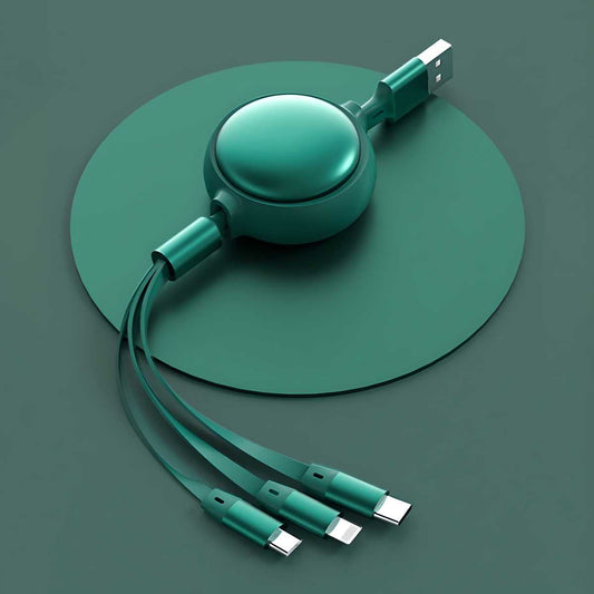 3-in-1 Universal Retractable Charging Data Cable