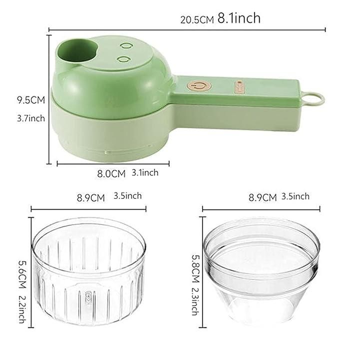 4-in-1 Portable Electric Vegetable Cutter & Wireless Food Processor