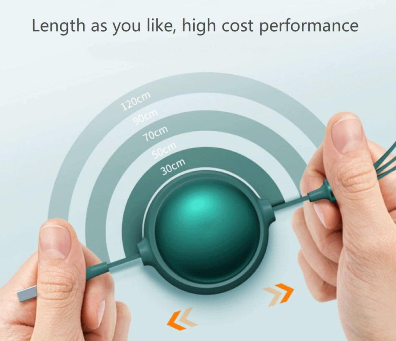 3-in-1 Universal Retractable Charging Data Cable