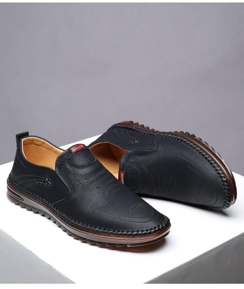 Men's Leather Soft Casual Shoes (Slip-On Style)