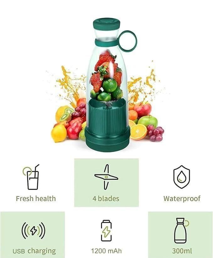 Travel Portable Mini Juice Blender (USB Rechargeable Mixer Juicer)