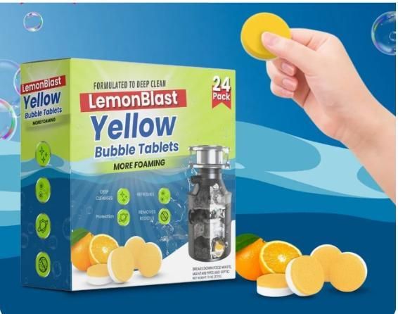 LemonBlast Yellow Bubble Tablets (24-Piece Pack)