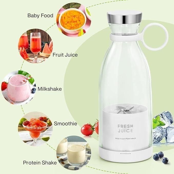 Travel Portable Mini Juice Blender (USB Rechargeable Mixer Juicer)