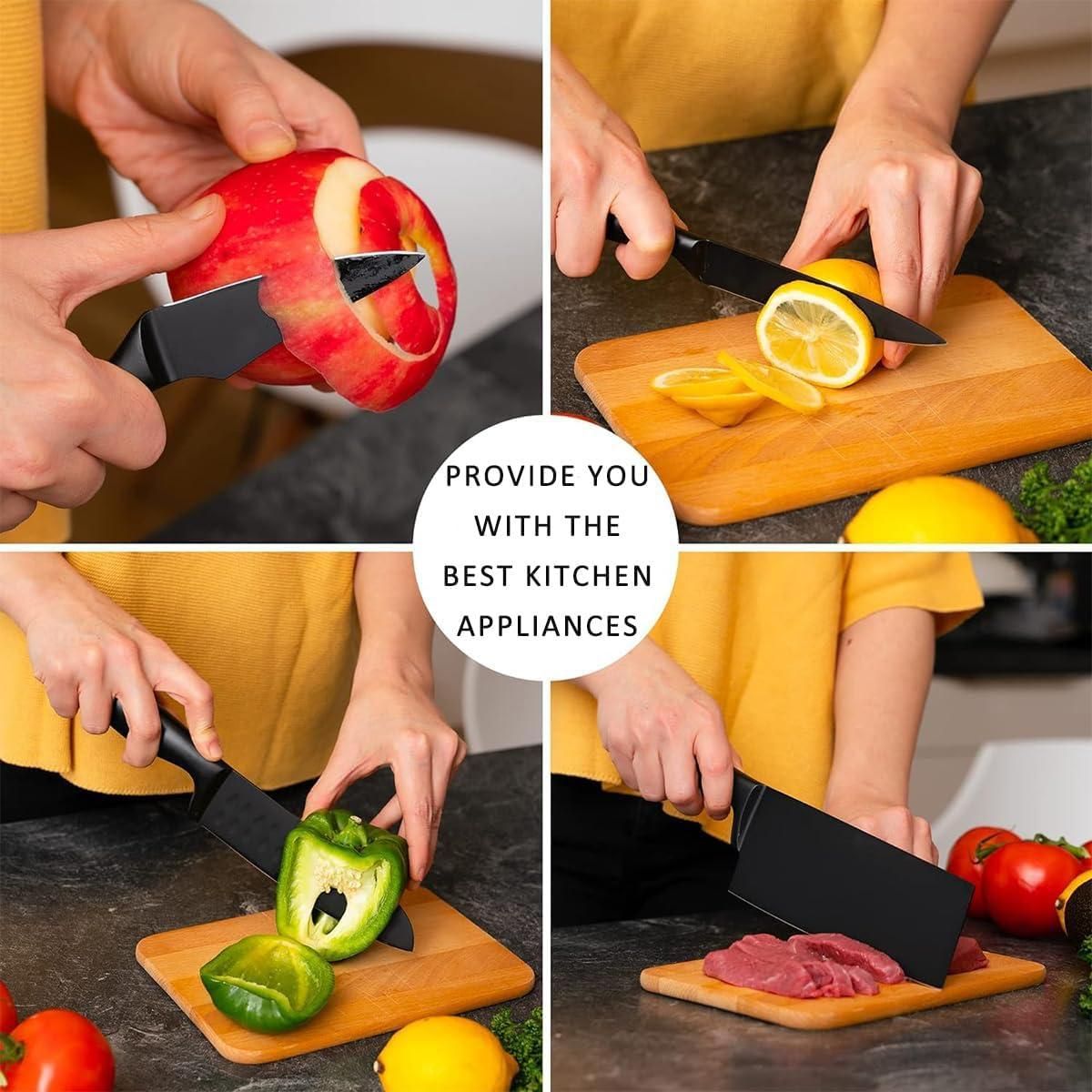 Premium 3-Piece Stainless Steel Kitchen Carbon Knife Set