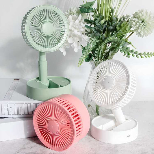Powerful Rechargeable Adjustable AC DC Table Wall Fan