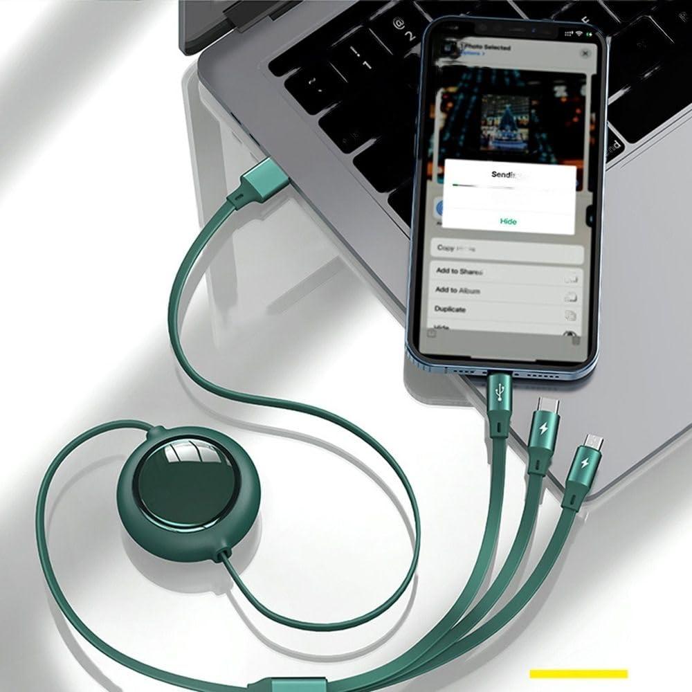 3-in-1 Universal Retractable Charging Data Cable