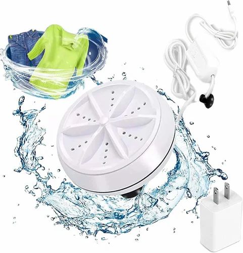 2-in-1 Mini Portable Rotating Ultrasonic Turbine Washer