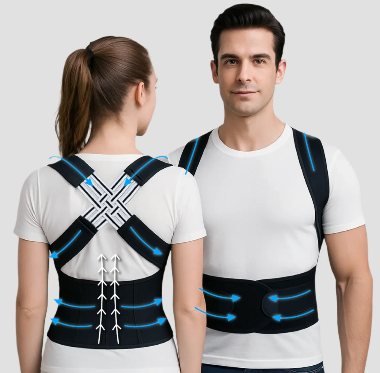 Premium Posture Support Belt – Adjustable Free Size